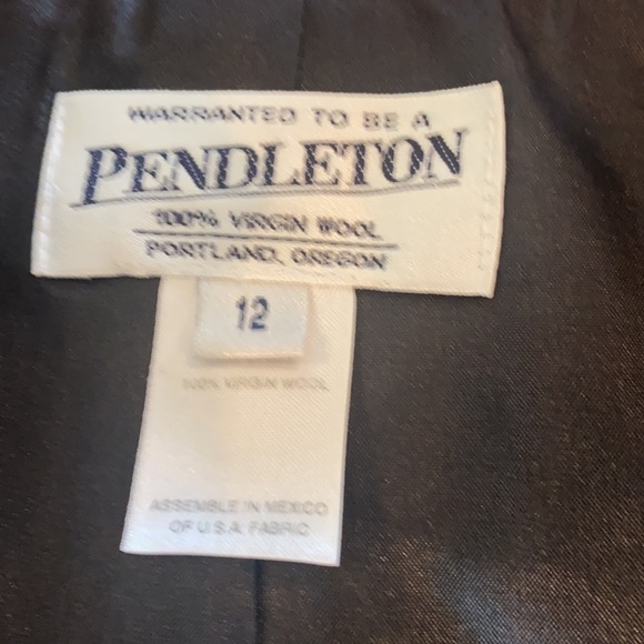 PENDLETON Buffalo Check Wool Single Breasted Blazer Size 12 - Picture 6 of 6